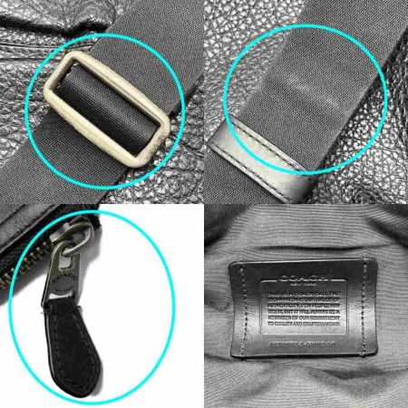  COACH コーチ 2WAYバッグ F11241 ブラック シボ革 シュリンクレザー