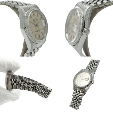  ROLEX ロレックス デイトジャスト 自動巻き 箱・取説付 ステンレススチール 16220 OH2022.08/バネ棒非純正品