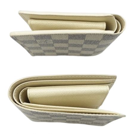  LOUIS VUITTON ルイヴィトン ダミエ アズール  二つ折り財布 N60018 アイボリー