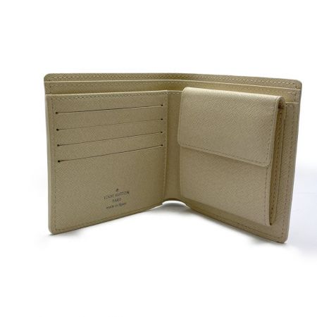  LOUIS VUITTON ルイヴィトン ダミエ アズール  二つ折り財布 N60018 アイボリー