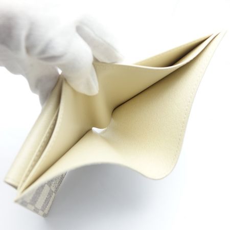  LOUIS VUITTON ルイヴィトン ダミエ アズール  二つ折り財布 N60018 アイボリー