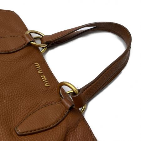  MIU MIU ハンドバッグ　角スレあり ブラウン