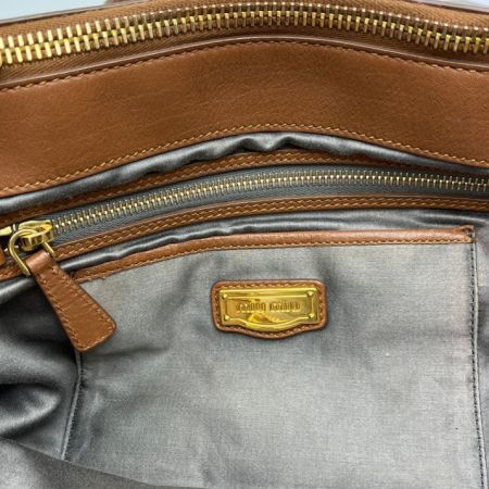  MIU MIU ハンドバッグ　角スレあり ブラウン