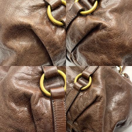 MIU MIU 2WAY　ショルダーバッグ　ハンドバッグ スレ有り ブラウン