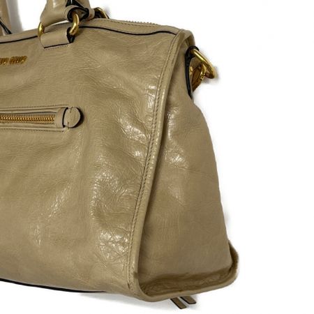  MIU MIU 2WAYバッグ クリーム