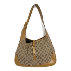 ◆◆ GUCCI グッチ ワンショルダーバッグ  GGキャンバス　 ジャッキー ベージュ Bランク
