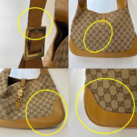  GUCCI グッチ ワンショルダーバッグ  GGキャンバス　 ジャッキー ベージュ