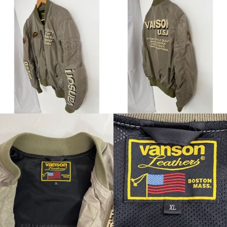  VANSON バンソン ナイロンジャケット　ソフトプロテクター装備　XL VS15109S カーキ