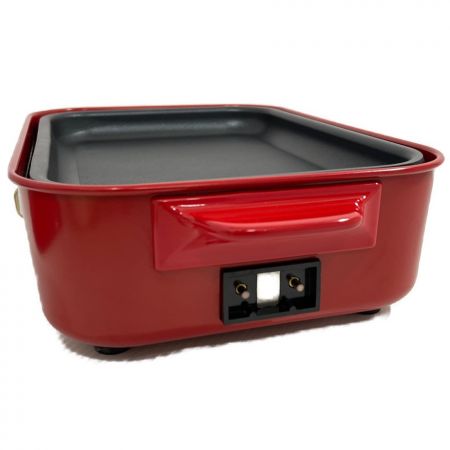  BRUNO ブルーノ コンパクトホットプレート+セラミックコーティング鍋+グリルプレート3点セット BOE021 レッド