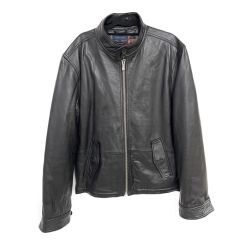 ◆◆ TOMMY HILFIGER トミーヒルフィガ レザージャケット 4612545 ブラック Bランク