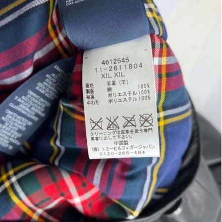  TOMMY HILFIGER トミーヒルフィガ レザージャケット 4612545 ブラック