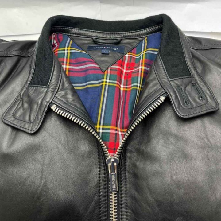 TOMMY HILFIGER トミーヒルフィガ レザージャケット 4612545 ブラック 