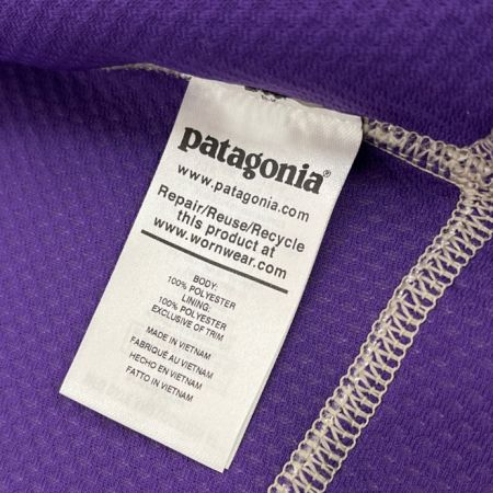  Patagonia パタゴニア  フリースベスト　Mサイズ 23048FA20 パープル×ホワイト