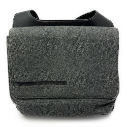 ◆◆ PRADA プラダ ショルダーバッグ グレー x ブラック Bランク