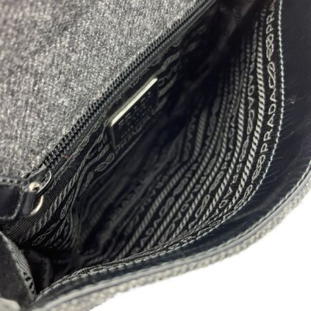  PRADA プラダ ショルダーバッグ グレー x ブラック