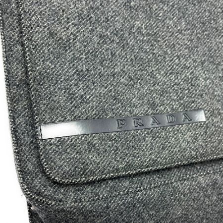  PRADA プラダ ショルダーバッグ グレー x ブラック