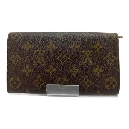  LOUIS VUITTON ルイヴィトン モノグラム ポシェットポルトモネクレディ 内部ヨゴレ有 M61724 ブラウン