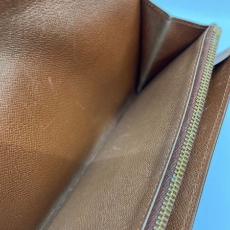  LOUIS VUITTON ルイヴィトン モノグラム ポシェットポルトモネクレディ 内部ヨゴレ有 M61724 ブラウン