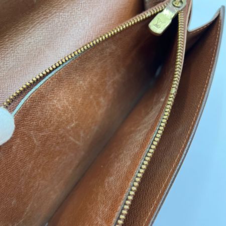  LOUIS VUITTON ルイヴィトン モノグラム ポシェットポルトモネクレディ 内部ヨゴレ有 M61724 ブラウン