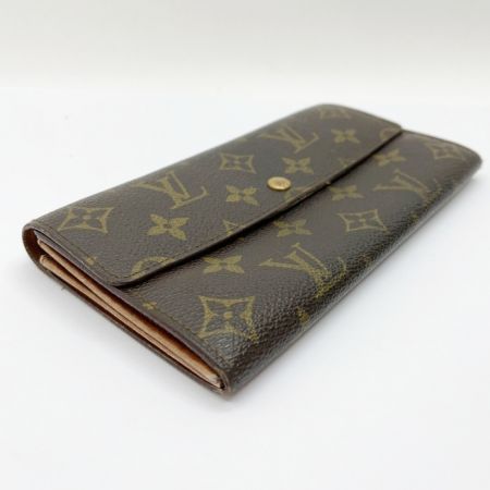  LOUIS VUITTON ルイヴィトン モノグラム ポシェットポルトモネクレディ 内部ヨゴレ有 M61724 ブラウン