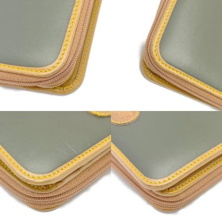  HUNTING WORLD ハンティングワールド 二つ折り財布 21I 1 01 ベージュ x カーキ