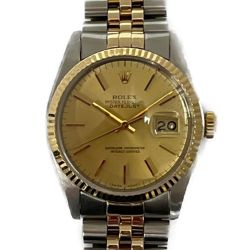 ◆◆ ROLEX ロレックス デイトジャスト 自動巻き 本体のみ　2022.11OH済 16013 ゴールド x シルバー Bランク