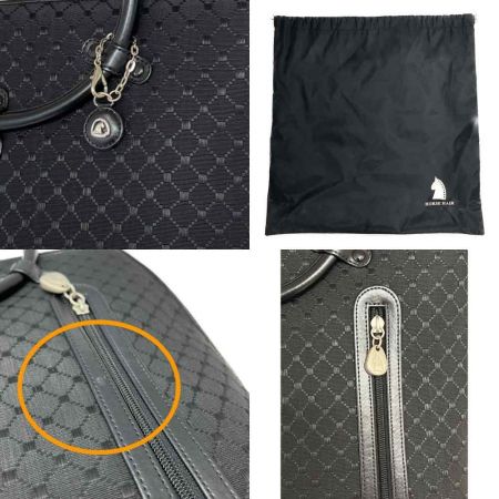  ホースヘア トートバッグ　保存袋付き ブラック