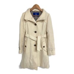 ◆◆ BURBERRY バーバリー ブルーレーベル　ロングコート　腰ベルト付　サイズ40 E1B32-260-02 アイボリー Bランク