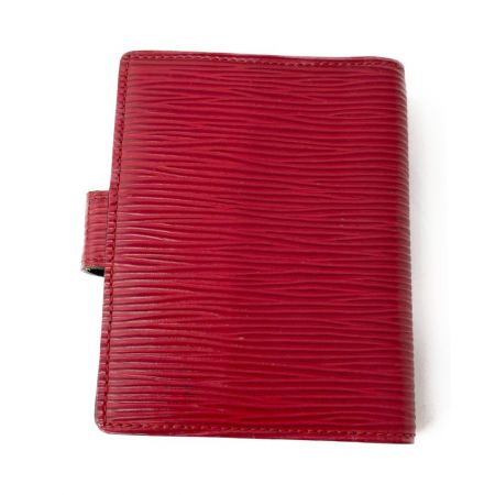  LOUIS VUITTON ルイヴィトン アジェンダ ミニ  ポケットヨゴレ R20077 レッド