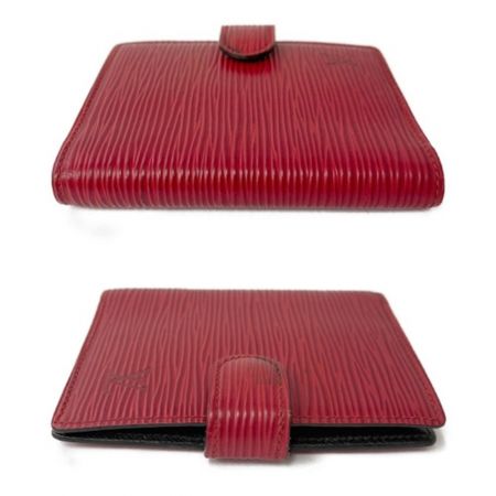  LOUIS VUITTON ルイヴィトン アジェンダ ミニ  ポケットヨゴレ R20077 レッド