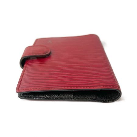  LOUIS VUITTON ルイヴィトン アジェンダ ミニ  ポケットヨゴレ R20077 レッド