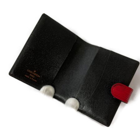  LOUIS VUITTON ルイヴィトン アジェンダ ミニ  ポケットヨゴレ R20077 レッド