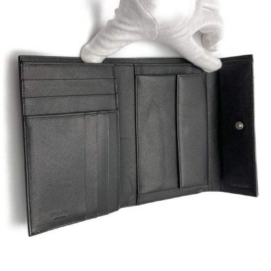 ⭐︎正規品⭐︎PRADA 折りたたみ財布　ブラック テスート ナイロン M510 PRADA プラダ 三つ折財布 ブラック ナイロン/サフィアーノ M170