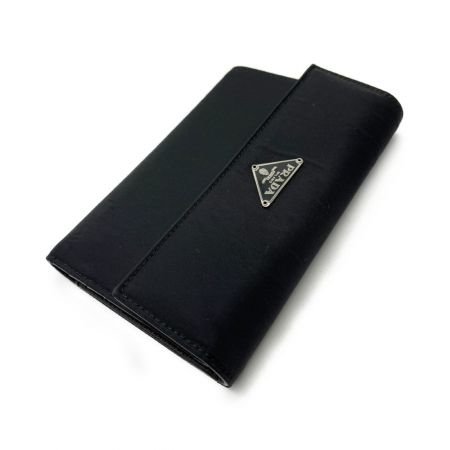  PRADA プラダ TESSUTO 三つ折り財布　ギャランティカード付 M510 ブラック（NERO)