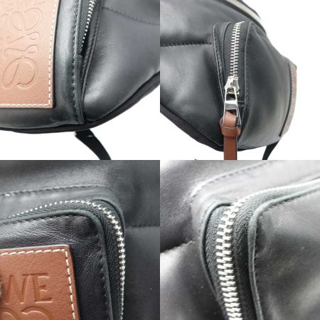  LOEWE ロエベ BUMBAG PUFFY　ボディバッグ　ウエストポーチ 黒/茶