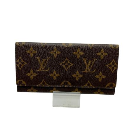  LOUIS VUITTON ルイヴィトン モノグラム ポルトサークルバイフォールド  M61820 ブラウン 財布