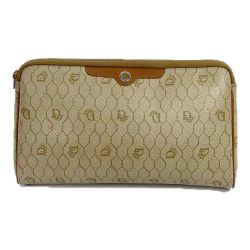 ◆◆ Christian Dior クリスチャンディオール クラッチバッグ　赤いヨゴレあり ベージュ Bランク