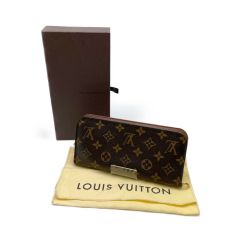  LOUIS VUITTON ルイヴィトン モノグラム ポルトフォイユ・アンソリット M60042 ブラウン 財布 Bランク