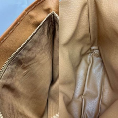  CELINE セリーヌ ハンドバッグ　内部破れ、ヨゴレあり Ｍ93 ブラウン マカダム柄