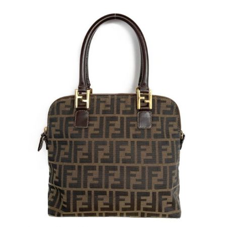  FENDI フェンディ ハンドバッグ ズッカ　タグ破れ有り ブラウン