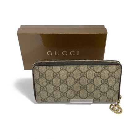 GUCCI グッチ ラウンドファスナー 財布 GGインプリメ 212110 ブラウン