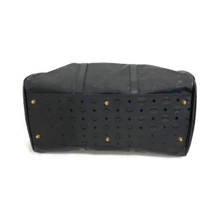  MCM エムシーエム ボストンバッグ　ロゴ　ゴールド金具　ショルダー紐欠品 ブラック