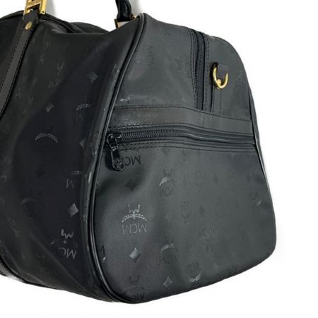  MCM エムシーエム ボストンバッグ　ロゴ　ゴールド金具　ショルダー紐欠品 ブラック