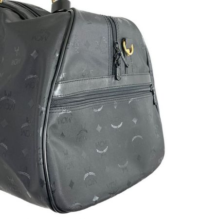  MCM エムシーエム ボストンバッグ　ロゴ　ゴールド金具　ショルダー紐欠品 ブラック