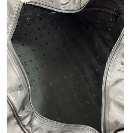  MCM エムシーエム ボストンバッグ　ロゴ　ゴールド金具　ショルダー紐欠品 ブラック