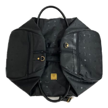 MCM エムシーエム ボストンバッグ　ロゴ　ゴールド金具　ショルダー紐欠品 ブラック