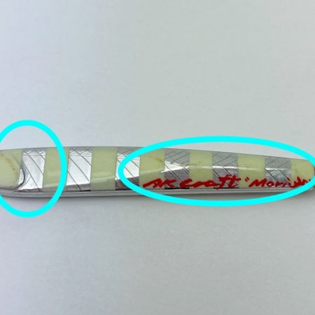  AKクラフト 【旧タイプ】ルアー ジグ  マリ　ハンドメイド 30g シルバー x ホワイト系