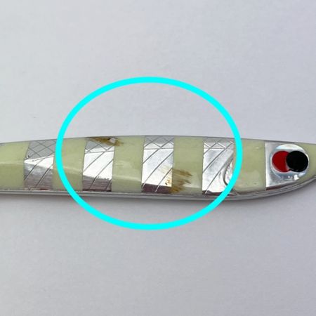  AKクラフト 【旧タイプ】ルアー ジグ  マリ　ハンドメイド 30g シルバー x ホワイト系