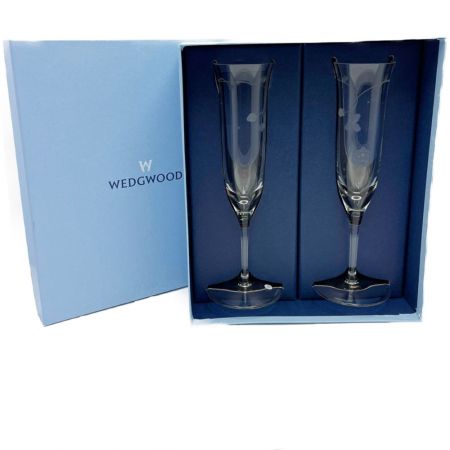  Wedgwood ウェッジウッド ワイルドストロベリー　シャンパングラス　2脚 箱付