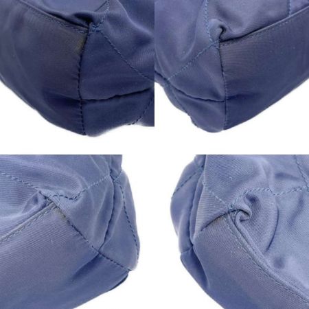  PRADA プラダ キルティング　チェーン　ナイロン　ショルダーショルダーバッグ　ヒモ切れあり ネイビー